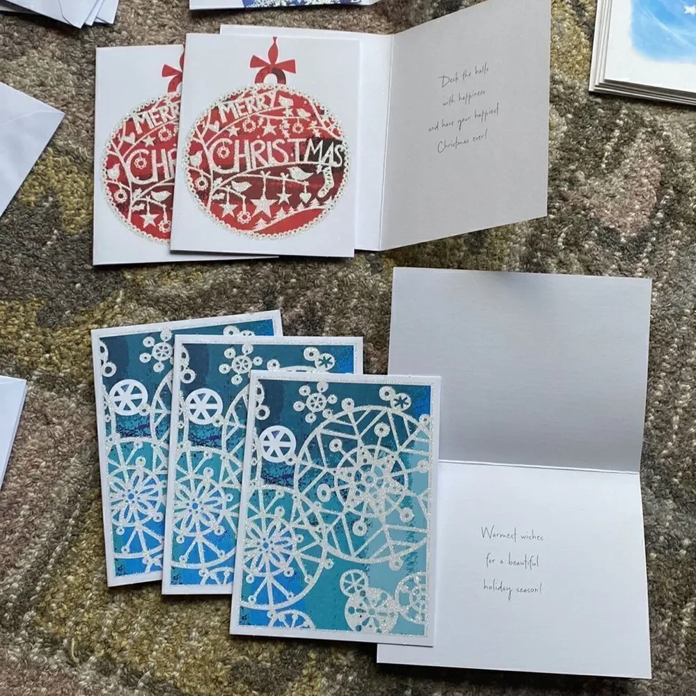 Assorted Christmas Holiday Cards with Envelopes